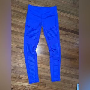 High-waisted Alo Yoga ribbed leggings.